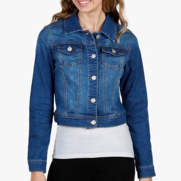 Jou Jou Jackets & Blazers - JOUJOU Dark Wash Denim Jacket / Size Small
